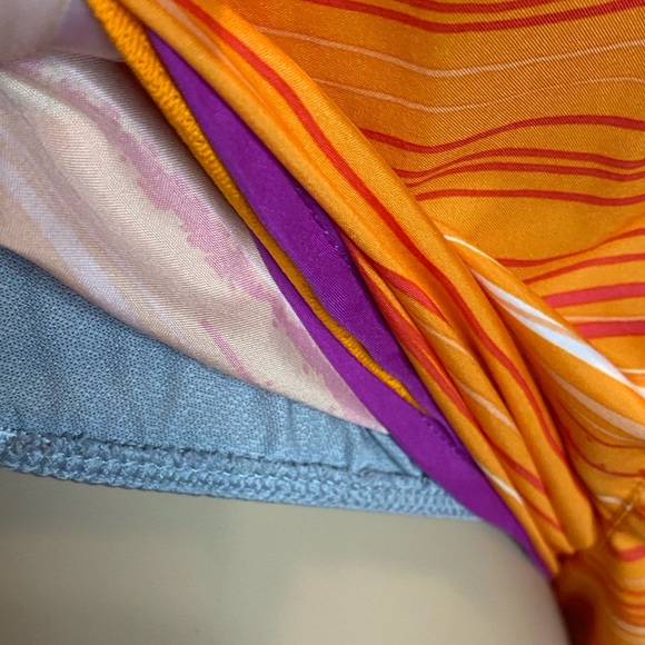 Nike Dri-Fit Tempo 2-in-1 Orange Purple White Running Athletic Shorts Small VGC - Picture 4 of 6